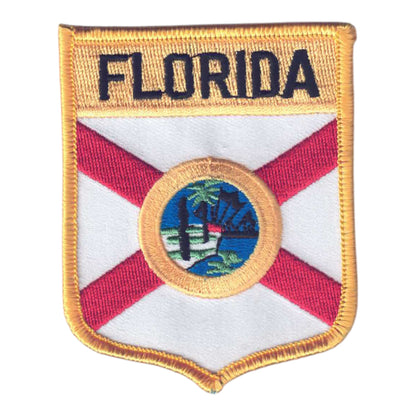 FLORIDA LG Flag Shield Souvenir Patch - 1452