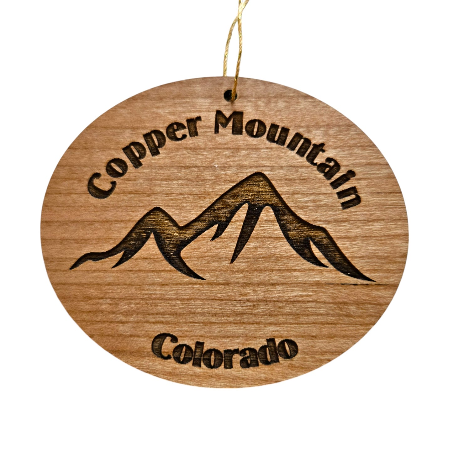 Copper Mountain Colorado Mountains Ornament Handmade Wood Souvenir
