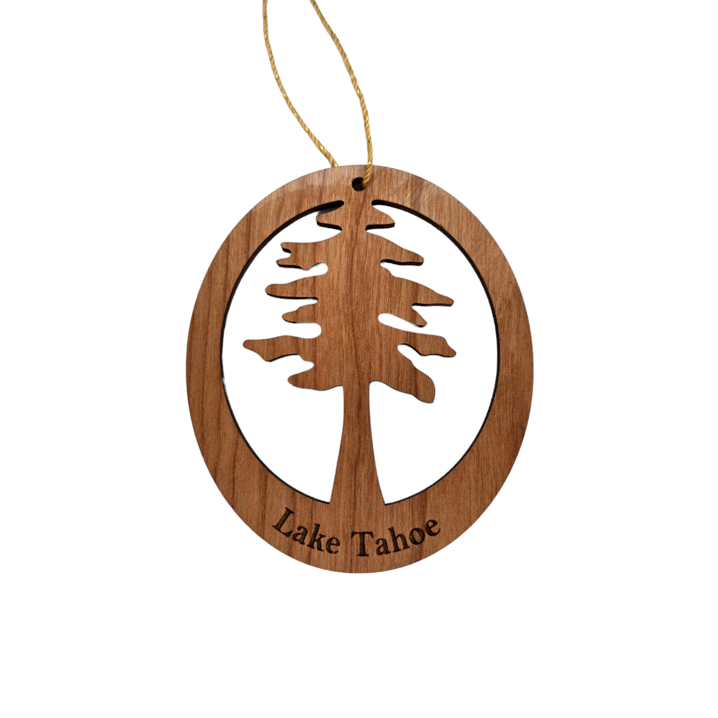 Wholesale Lake Tahoe Cutout Tree Ornament Wood Souvenir