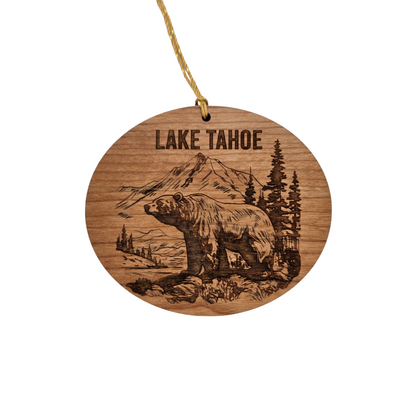 Wholesale Lake Tahoe Bear Trees Mountain Hills Ornament Wood Souvenir