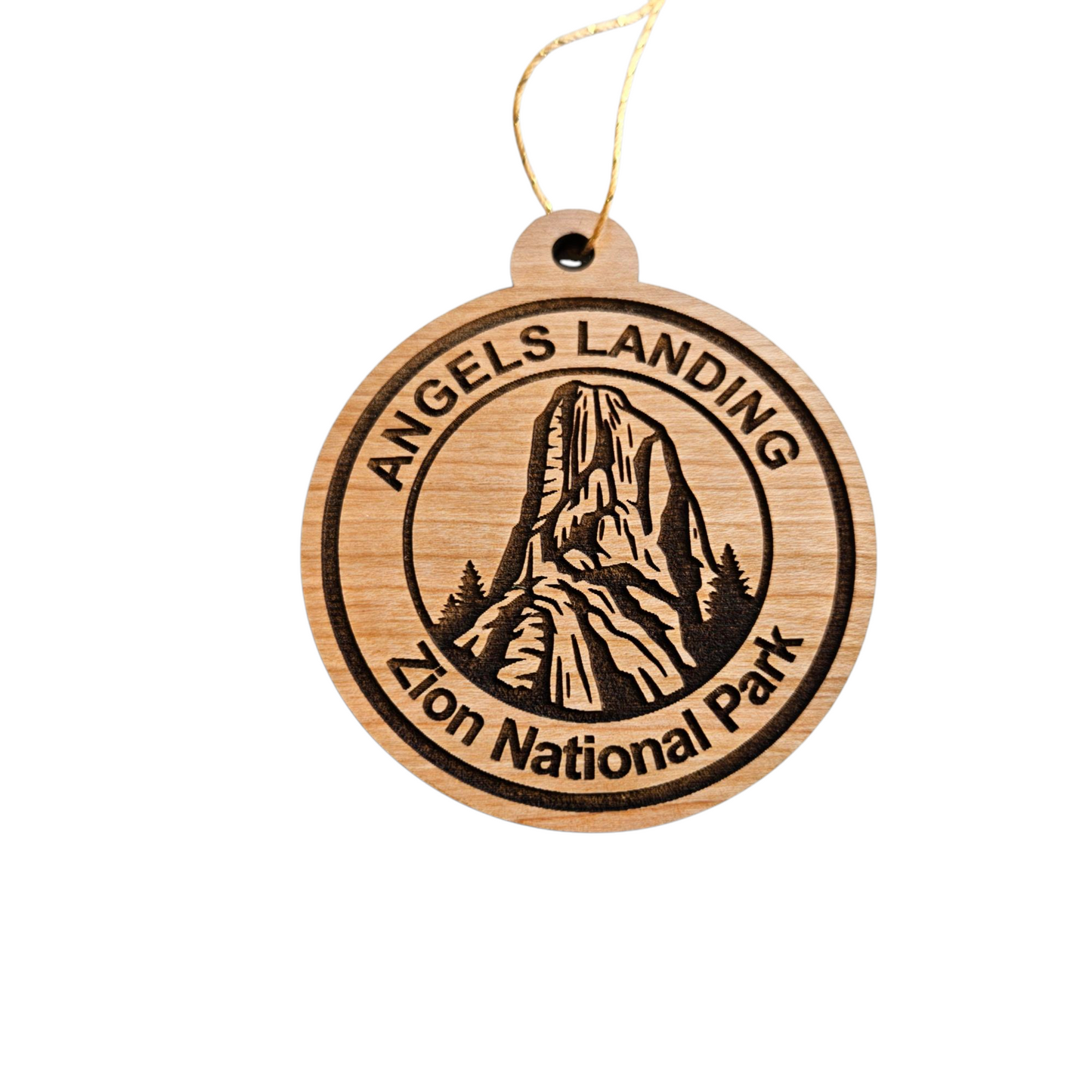 Angels Landing Zion National Park Ornament Handmade Wood Souvenir Utah - 15794