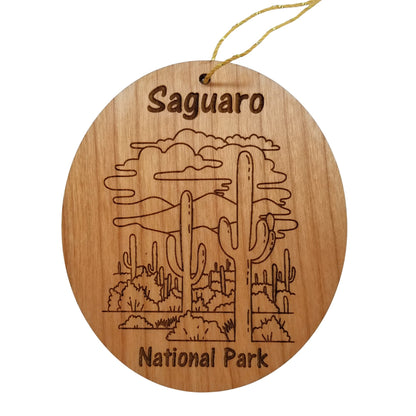 Wholesale Saguaro National Park Ornament - Cactus Cacti Clouds Handmade Wood Souvenir