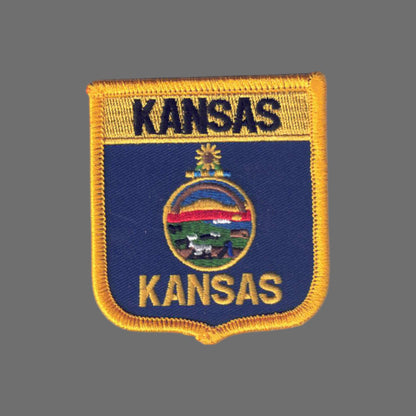 KANSAS Med Flag Shield Souvenir Patch - 1805