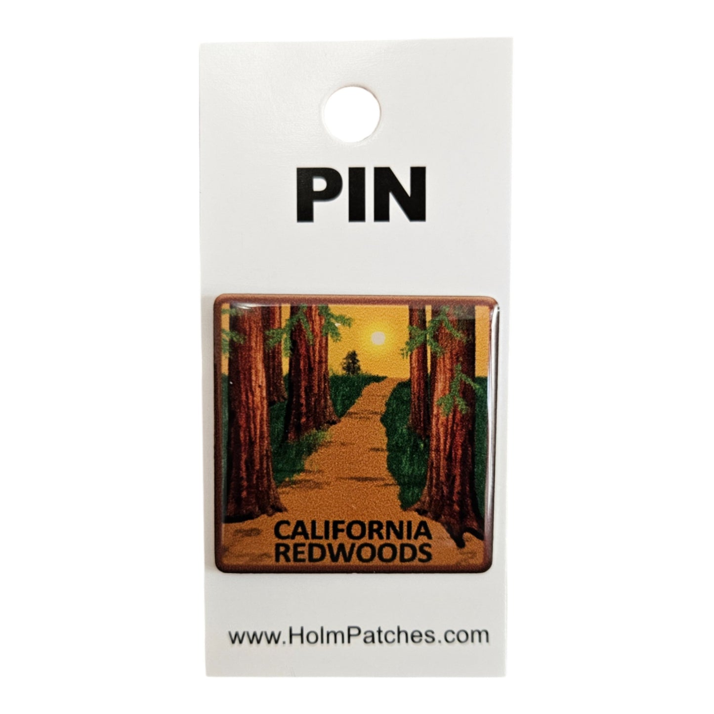 CALIFORNIA REDWOODS printed hat pin - 0475-1216