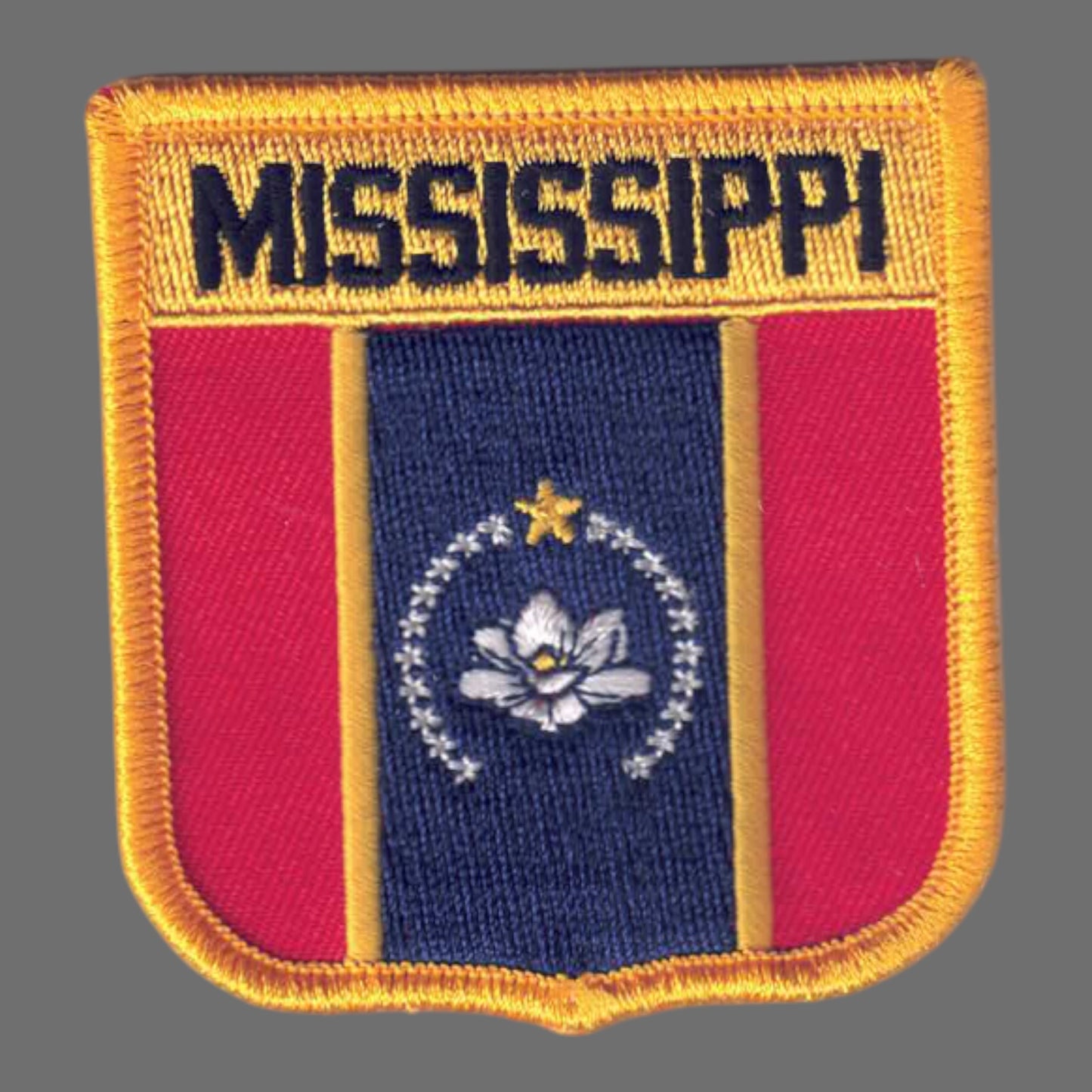 MISSISSIPPI Med Flag Shield Souvenir Patch - 2205