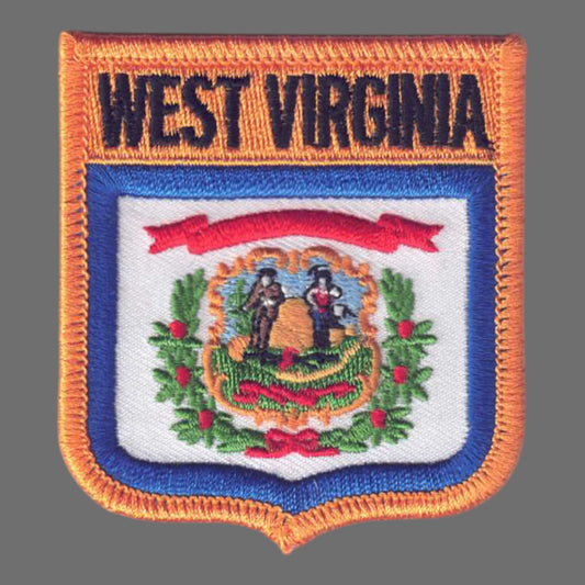 WEST VIRGINIA Med Flag Shield Patch - 3405