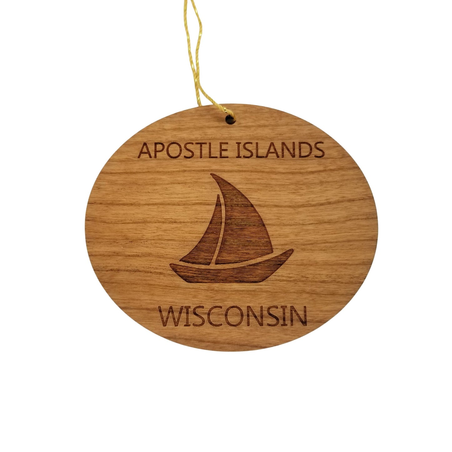 Wholesale Apostle Islands Wisconsin Ornament - Handmade In the USA Wood