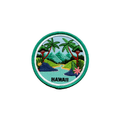 Hawaii Patch – HI Travel Gift – Iron On Hawaii Embellishment Applique Badge Emblem 3 Inch