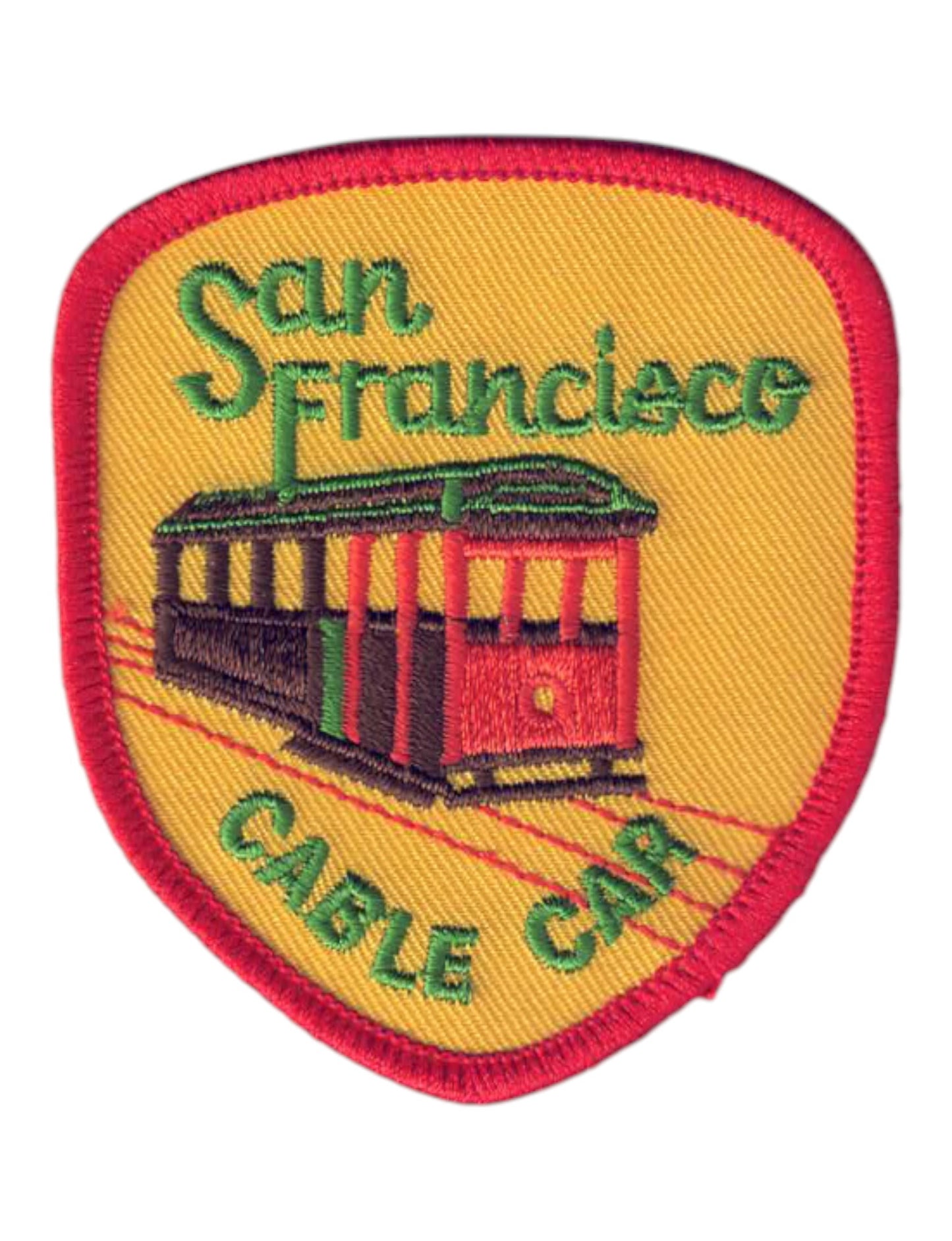 San Francisco CABLE CAR Path Red Border - 4006