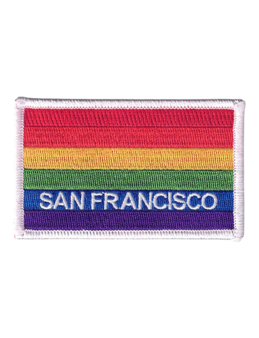SAN FRANCISCO Rainbow Flag White Border Patch - 4059-39