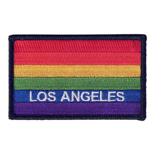 LOS ANGELES Rainbow Flag Black Border Patch - 4609-01