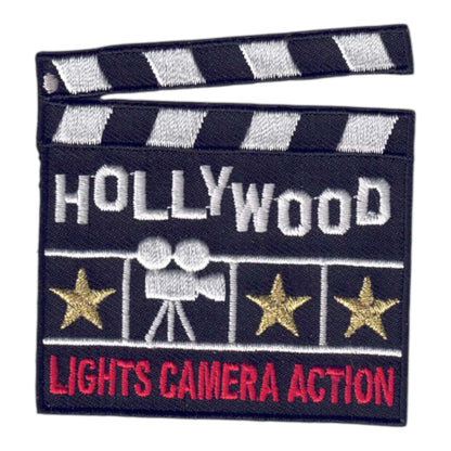 HOLLYWOOD clapper souvenir embroidered patch - 4657
