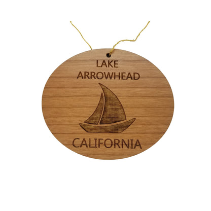 Wholesale Lake Arrowhead California Ornament - Handmade Wood Souvenir