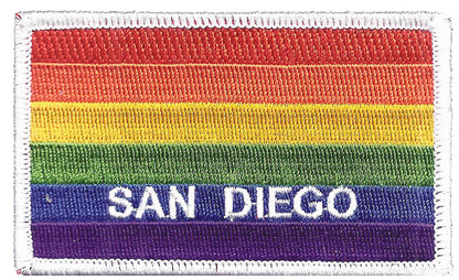 SAN DIEGO Rainbow Flag Patch White Border - 4719-39