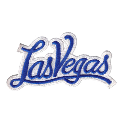 Las Vegas Script Text Blue on White Patch - 5252-11/39