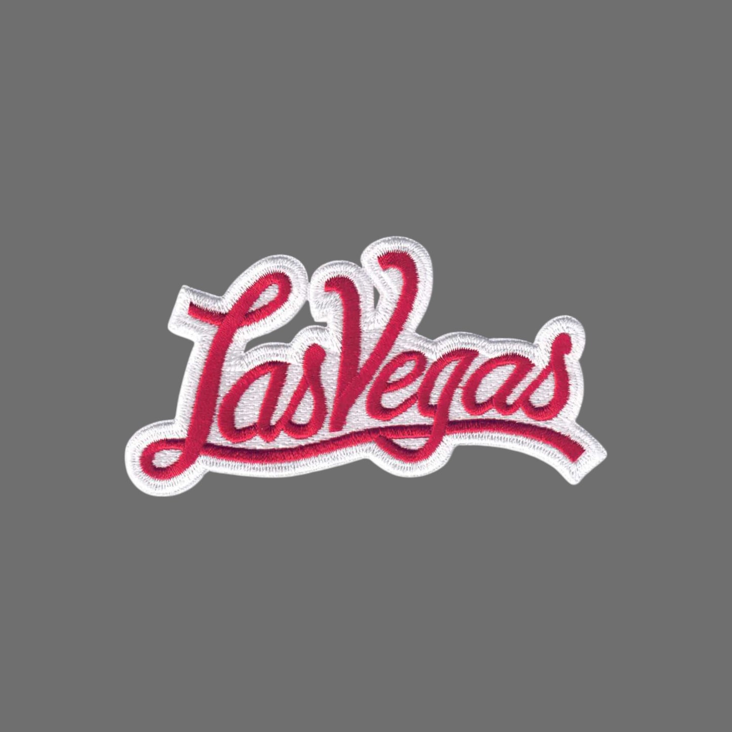Las Vegas Script Text Red on White Patch - 5252-36/39