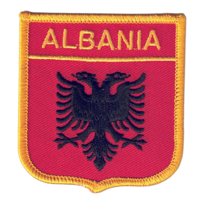 ALBANIA Country Flag Shield Patch - 5980