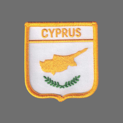 CYPRUS Country Flag Shield Patch - 5981