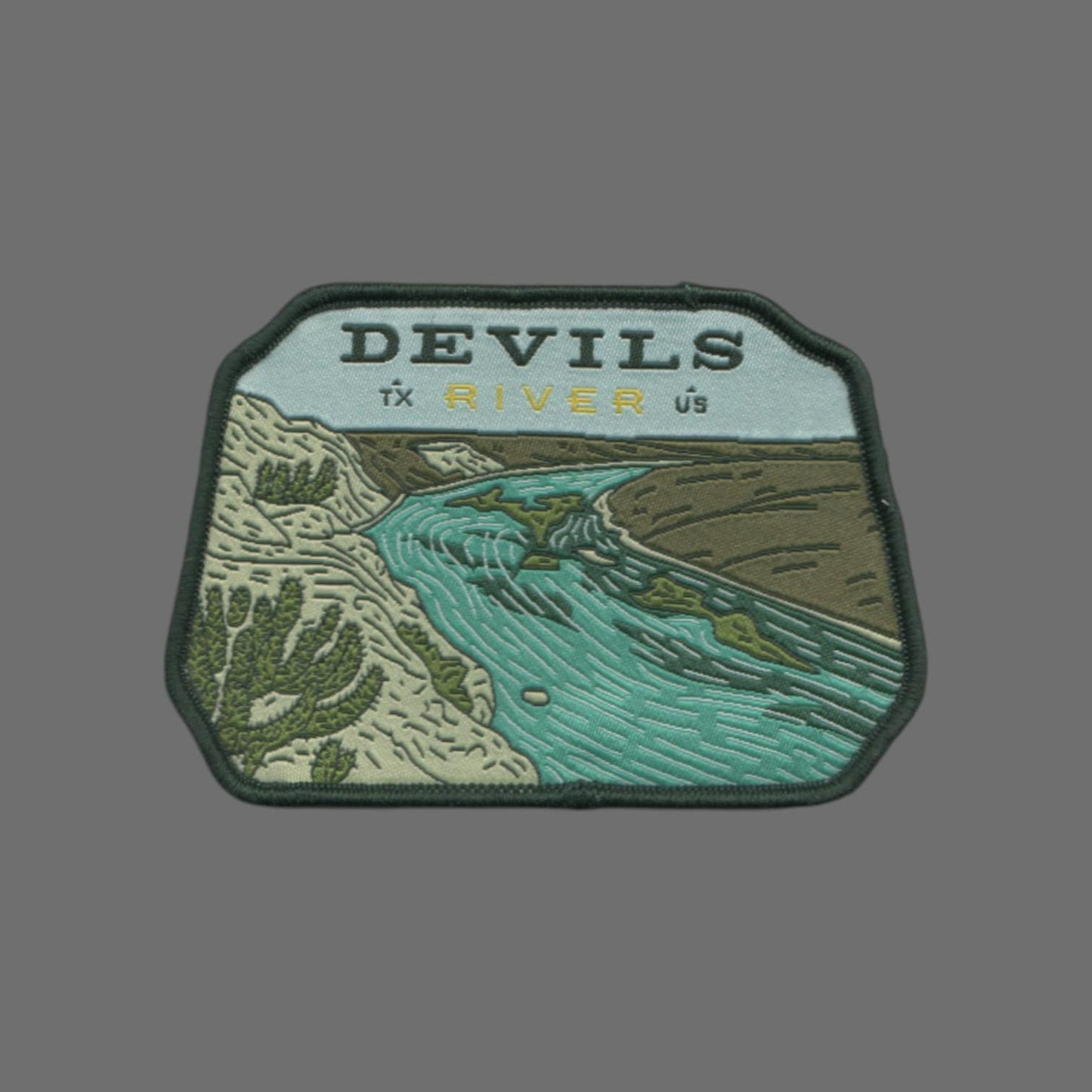 Texas Patch – TX Devils River - Travel Patch – Souvenir Patch 3.75" Iron On Sew On Embellishment Applique