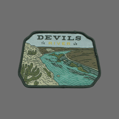 Texas Patch – TX Devils River - Travel Patch – Souvenir Patch 3.75" Iron On Sew On Embellishment Applique