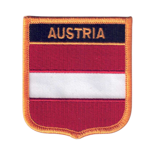 AUSTRIA Country Flag Shield Patch - 6051