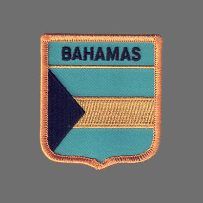 BAHAMAS Country Flag Shield Patch - 6061