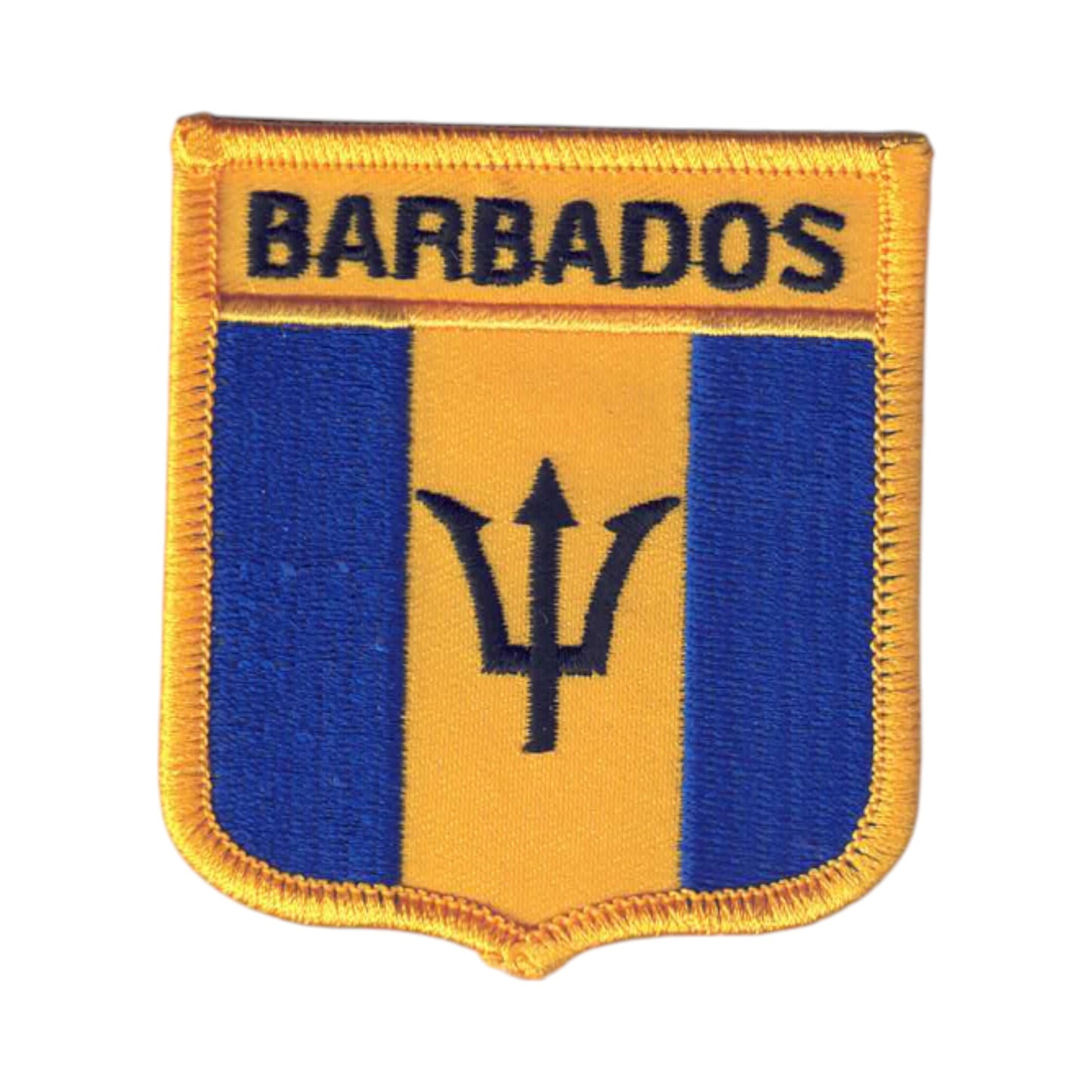BARBADOS Country Flag Shield Patch - 6071