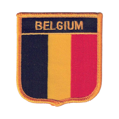 BELGIUM Country Flag Shield Patch - 6081