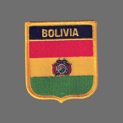 BOLIVIA Country Flag Shield Patch - 6091