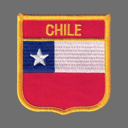 CHILE Country Flag Shield Patch - 6121