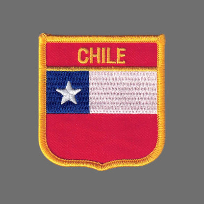 CHILE Country Flag Shield Patch - 6121
