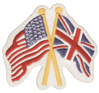 USA and Great Britain Flags Patch - 6225