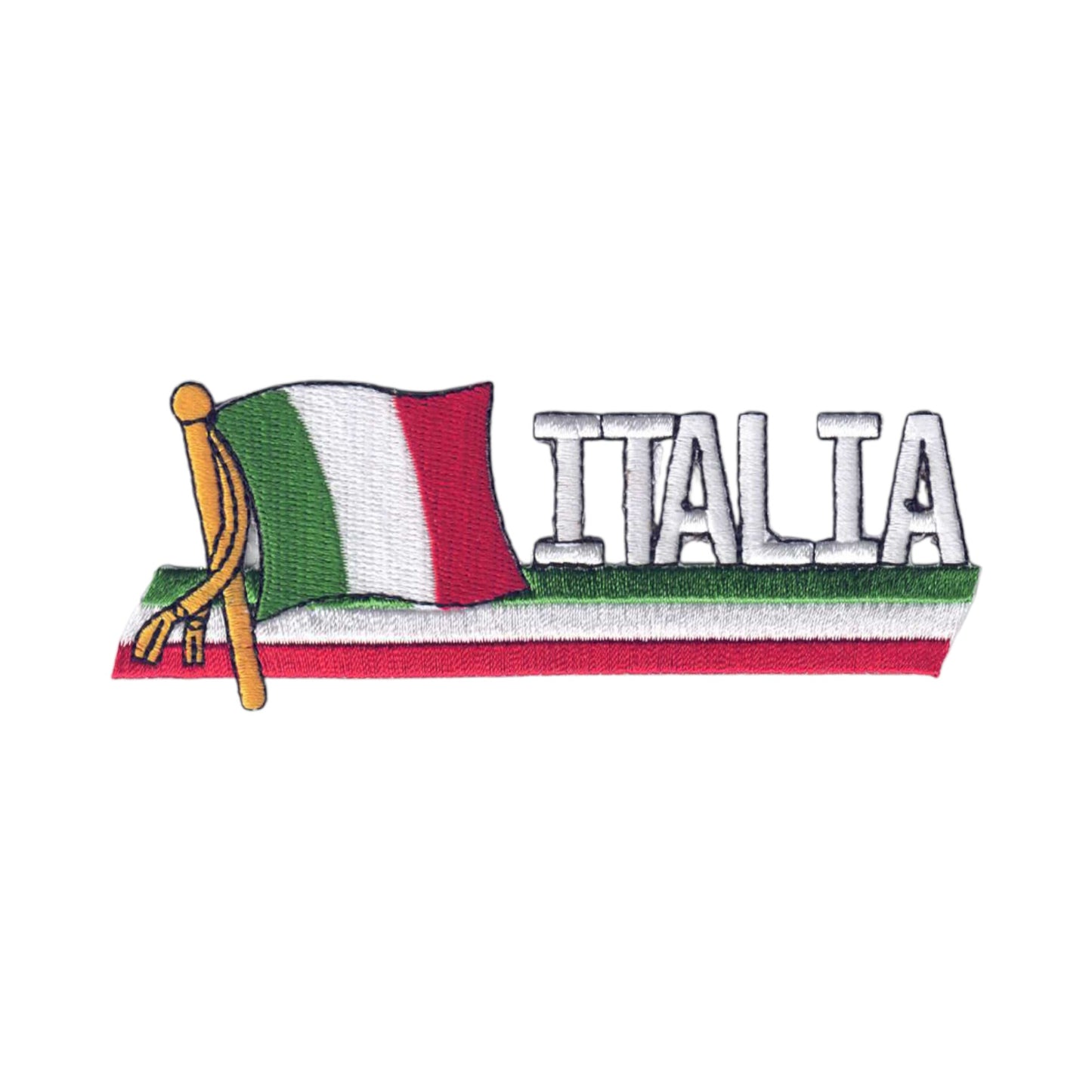ITALIA Wavy Flag Ribbon Patch - 6426