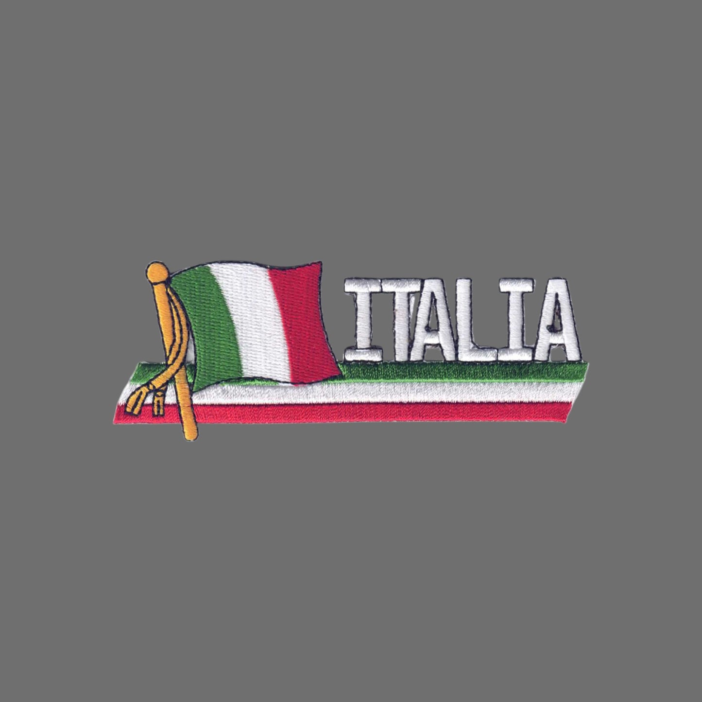 ITALIA Wavy Flag Ribbon Patch - 6426