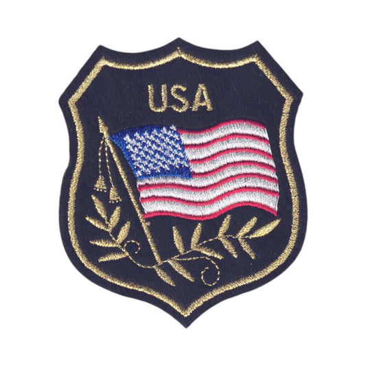 USA Mylar Flag Shield Patch - 6822