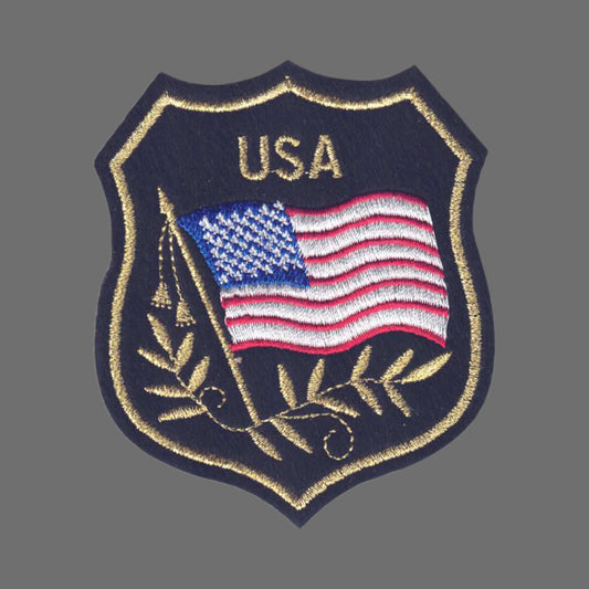 USA Mylar Flag Shield Patch - 6822