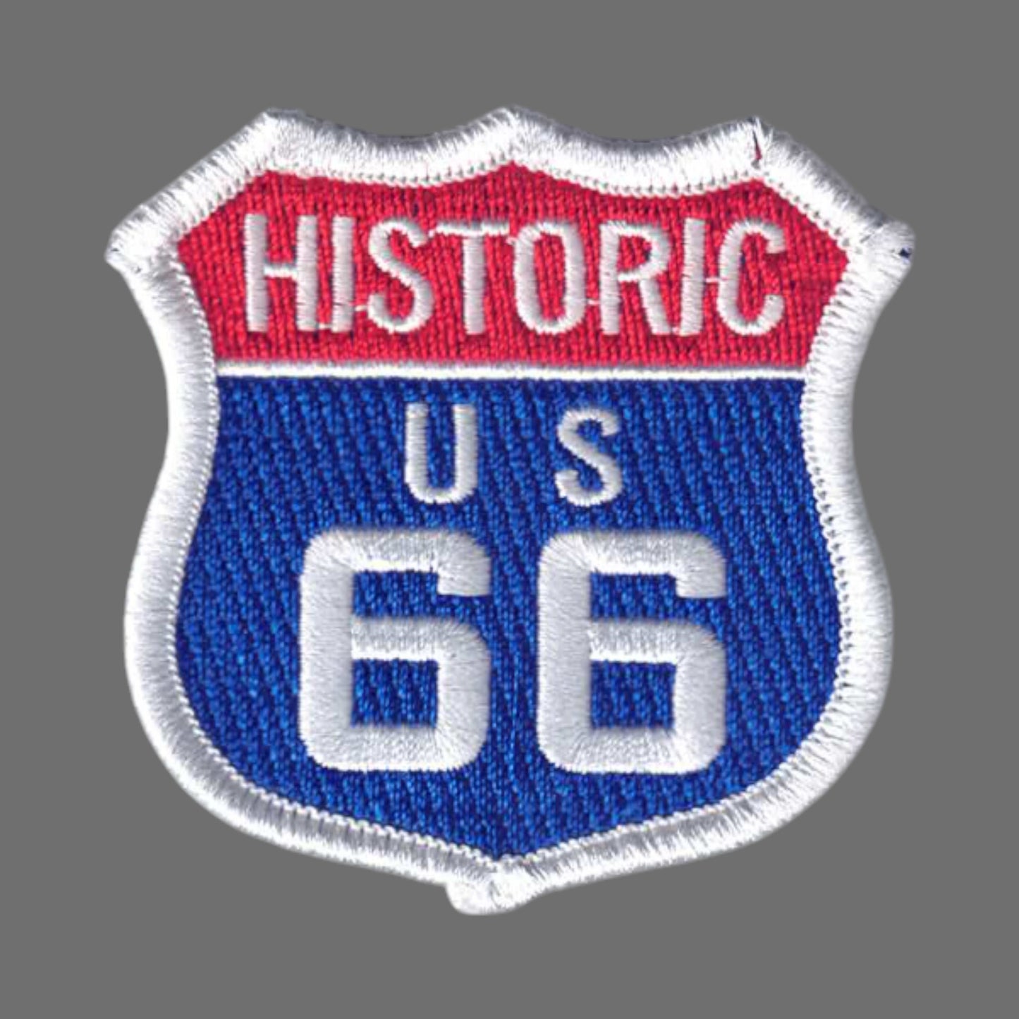 HISTORIC US 66 Route Patch Blue and Red - 6871
