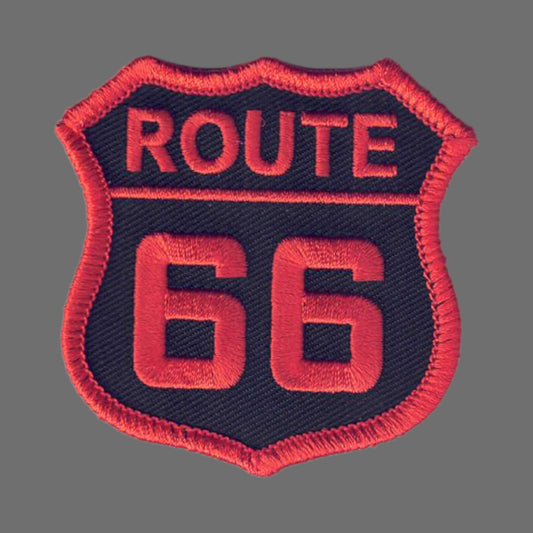 ROUTE 66 Patch Orange on Black - 6876-32/01