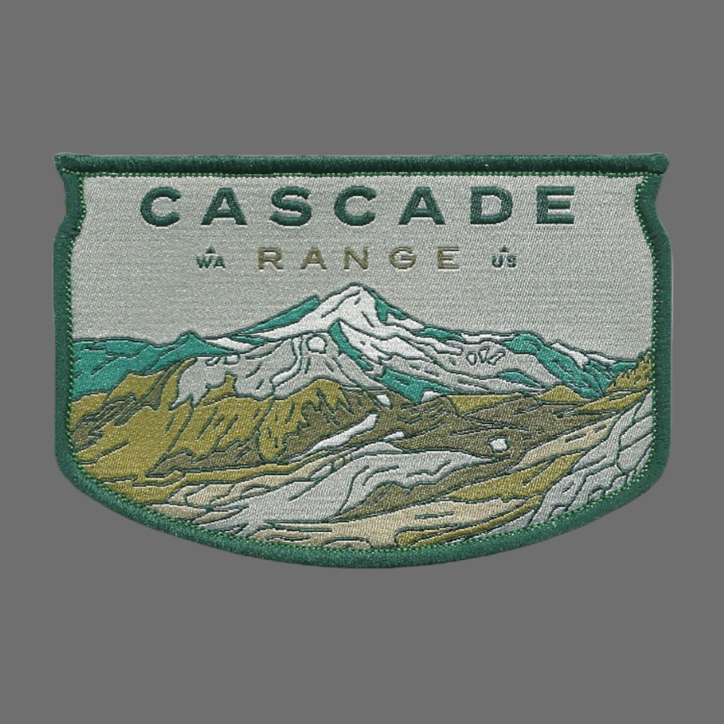 Washington Patch – WA Cascade Range - Travel Patch – Souvenir Patch 3.75" Iron On Sew On Embellishment Applique