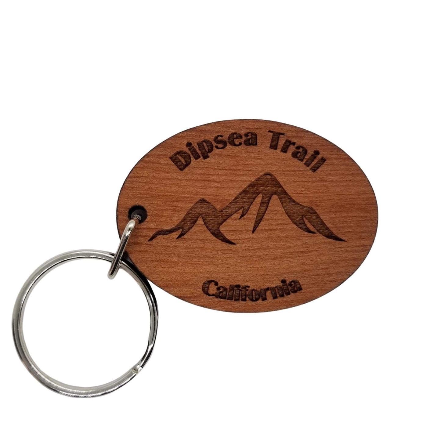 Wholesale Dipsea Trail Keychain California Mountains Handmade Wood Keyring Souvenir Mountains Hiking Mill Valley CA Muir Woods San Francisco