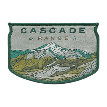 Washington Patch – WA Cascade Range - Travel Patch – Souvenir Patch 3.75" Iron On Sew On Embellishment Applique