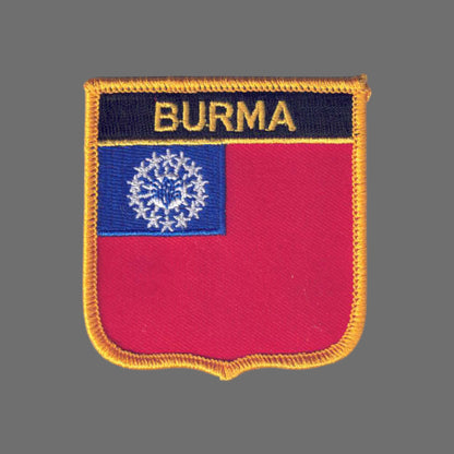 BURMA Flag Shield Patch - 7394