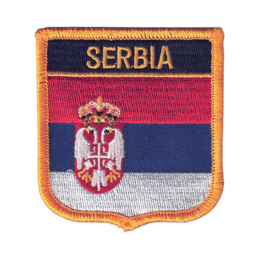 SERBIA Flag Shield Patch - 7396