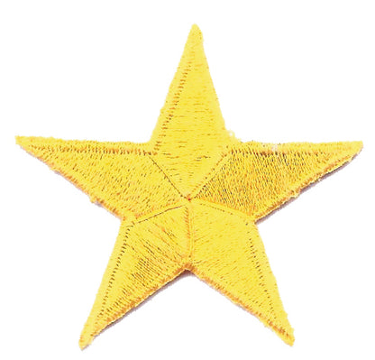 Yellow Embroidered Star Patch 1.75 Inch - 7402-21