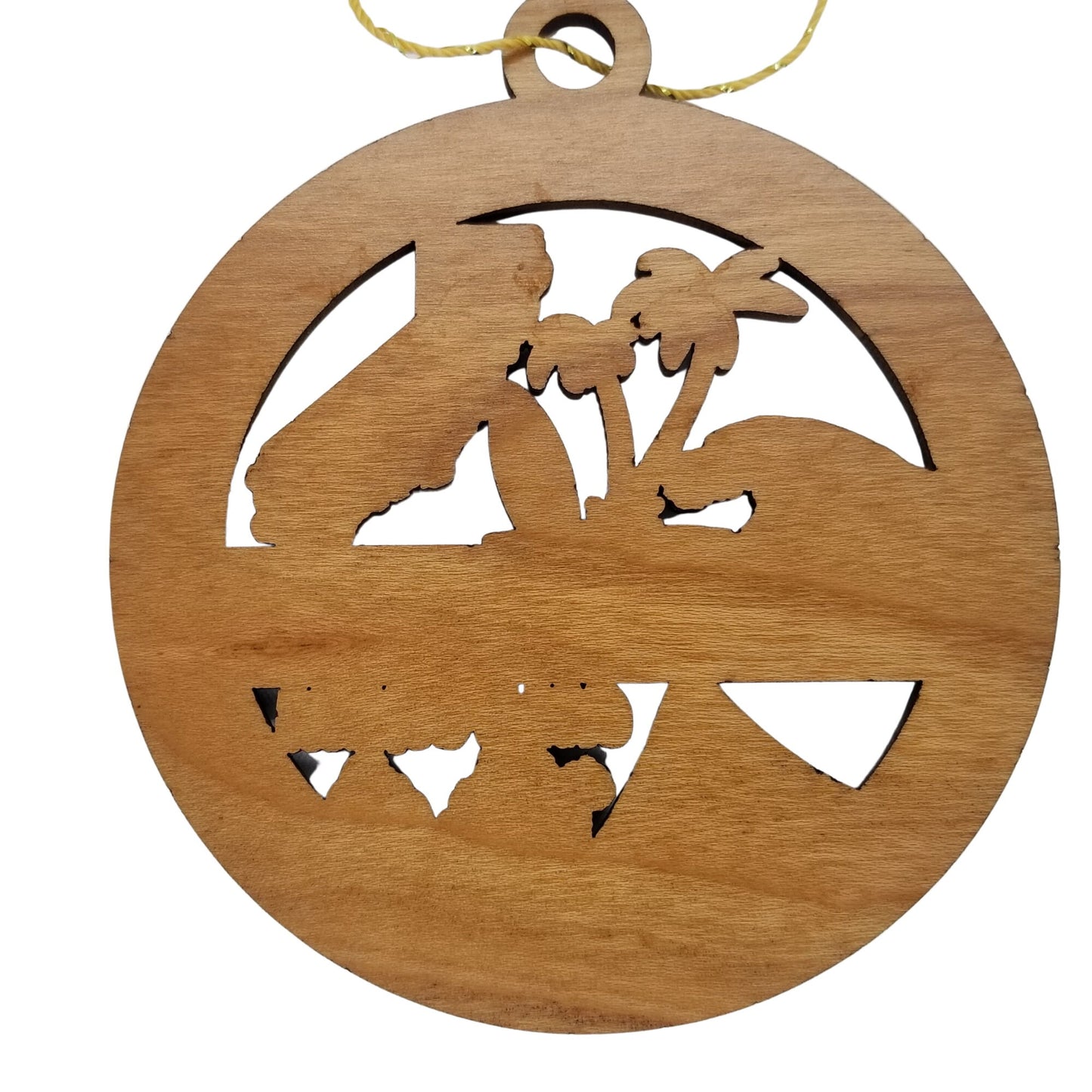 Wholesale California Wood Ornament - CA Souvenir - Handmade In The USA