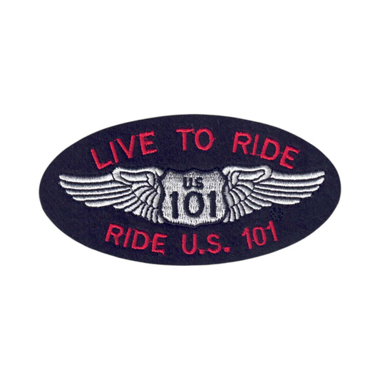 LIVE TO RIDE 101 Patch Black Red - 8102-36