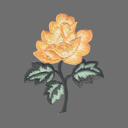 Yellow Rose on Stem Patch Left Side - 8313L