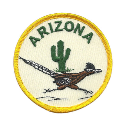 ARIZONA Roadrunner Souvenir Embroidered Patch Iron On - AZ-49