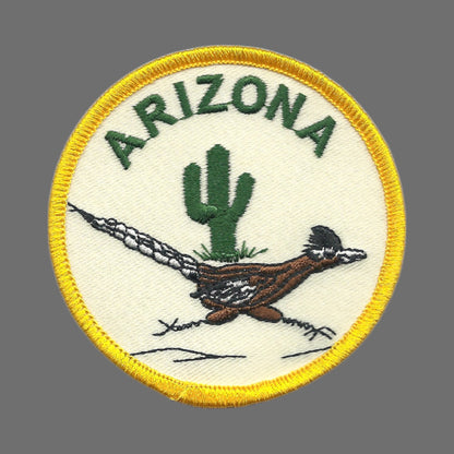 ARIZONA Roadrunner Souvenir Embroidered Patch Iron On - AZ-49