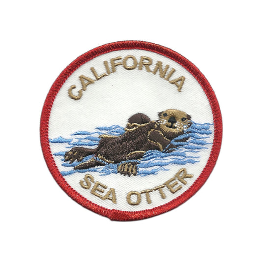 California Sea Otter Souvenir Embroidered Patch Iron On - CA-20